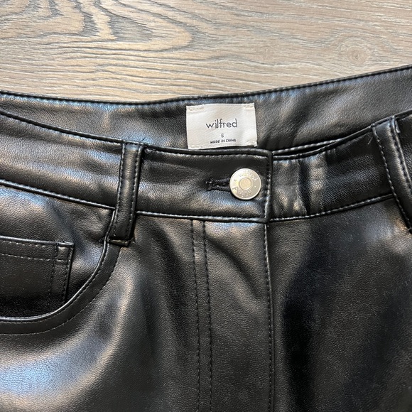ARITZIA WILFRED MELINA PANTS - black leather - Picture 4 of 5